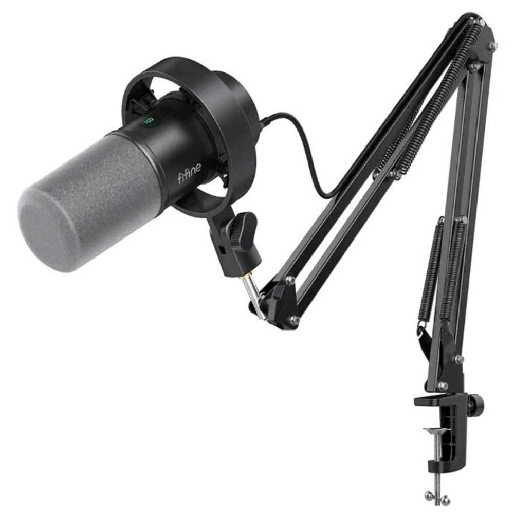 FIFINE K688 Podcast Microphone Kit, USB/XLR Dynamic Microphone for PC/XLR Mixer